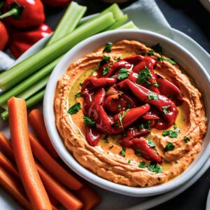 Roasted Red Pepper Rhapsody dips