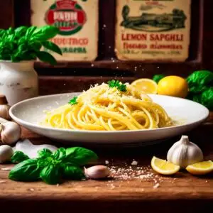 Garlic lemon spaghetti 